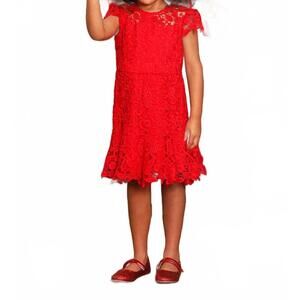 NEW MARLO girl's holly jolly dress in red